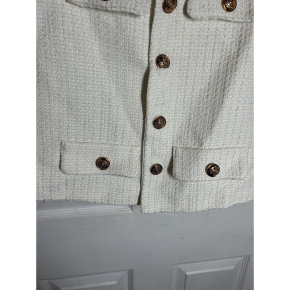 ZUOLAILIN Women’s Tweed Short Blazer Jacket Size M - Picture 6 of 8